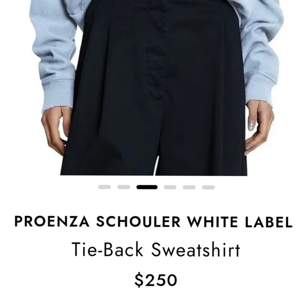 Proenza Schouler White Label Tie-Back Sweatshirt Size M - Picture 2 of 14